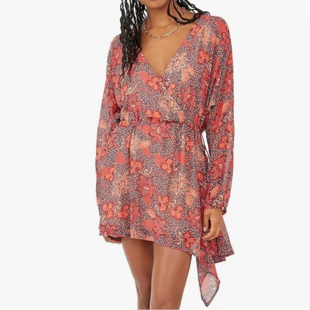 new with tags! free people teegan mini, coral color way